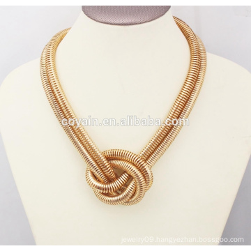 Africa hot sale alloy Plating Gold snake chain choker statement necklace